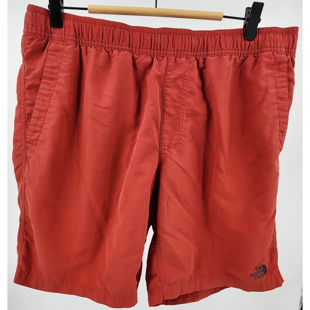 The‎ North Face Mens Large Regular Fit Swim Trunks Shorts Red Outdoor Beach Pool